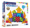 Magnetic magna tiles combo set voorkant verpakking met kleurrijk kasteel van 46 magnetische tegels
