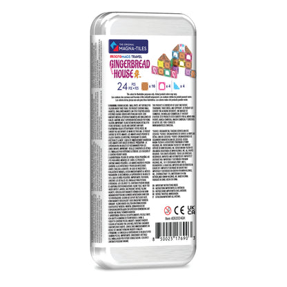 Magnetic Magna Tiles Gingerbread Travel Set achterzijde verpakking met productinformatie en barcode