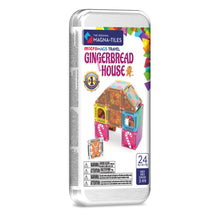 Magnetic Magna Tiles Gingerbread Travel Set voorkant verpakking met 24 MicroMags in transparante tin
