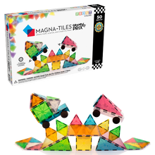 Magnetic magna tiles Grand Prix set voorkant verpakking met 50 magnetische tegels en race auto's