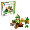 Magnetic magna tiles Jungle Animals set met 25 magnetische tegels, verpakking en opgebouwd speelgoed