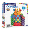 Voorzijde doos met Magnetic Magna Tiles Combo MicroMAGS-set, 62 levendige stukjes voor kinderen van 3 tot 99 jaar.