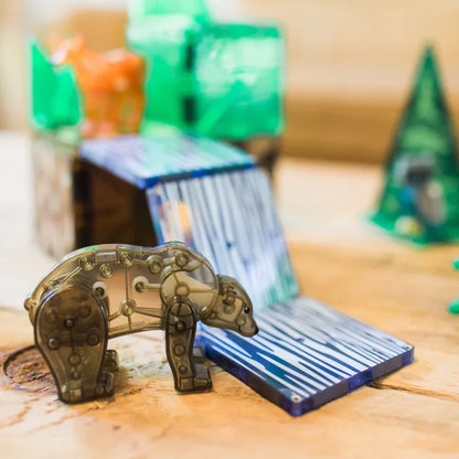 Magnetic magna tiles MicroMags beer detail foto transparant magneet speelgoed met waterval