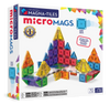 Magnetic magna tiles MicroMAGS deluxe set verpakking met 70 magnetische tegels en kleurrijke bouwconstructies