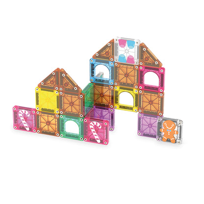 Magnetic Magna Tiles Gingerbread peperkoekhuis creatieve bouwset met kleurrijke magneet speelgoed tegels