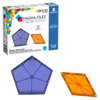 Magnetic magna tiles polygons expansion set 8 stuks voorkant verpakking met paarse vijfhoek en oranje ruit