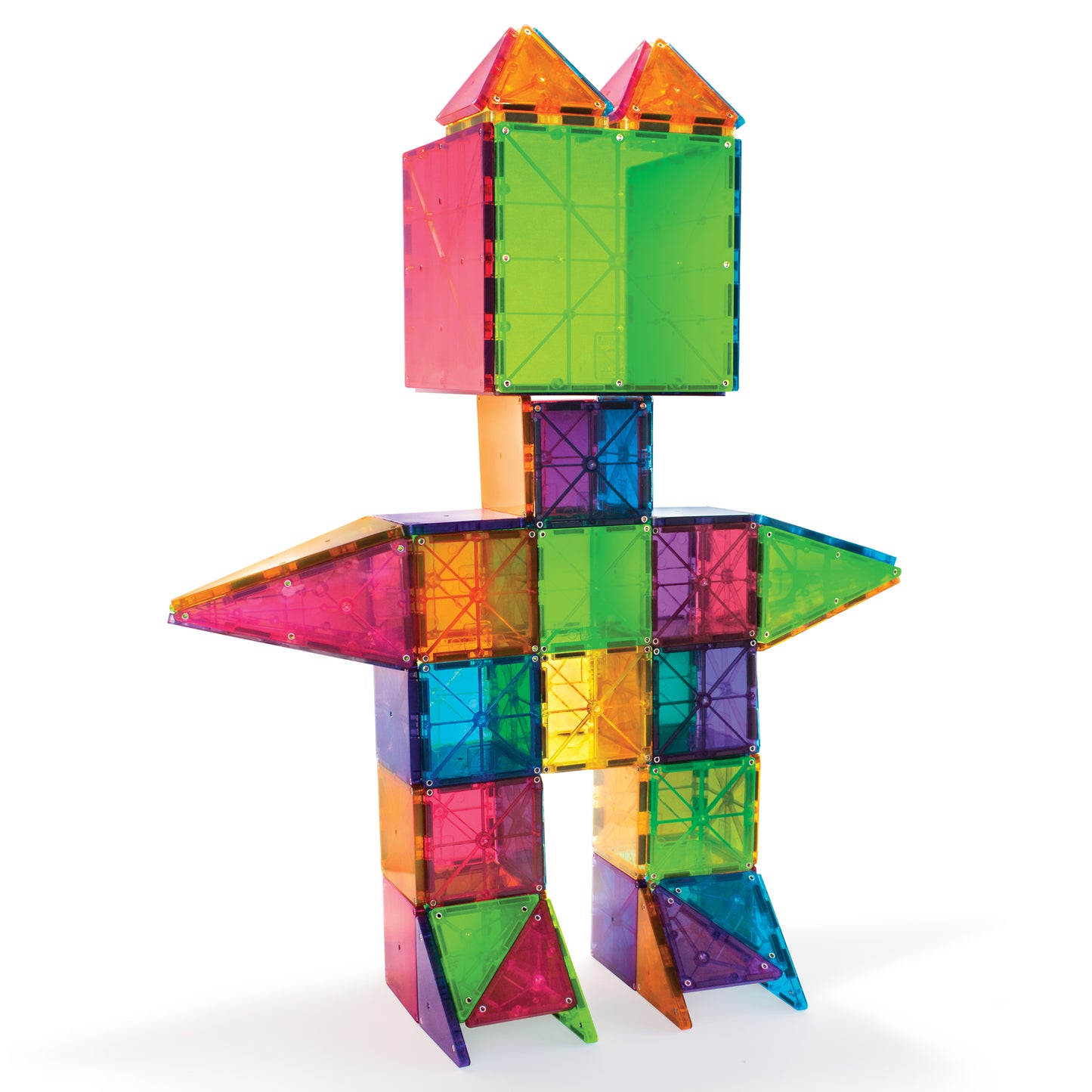 Magnetic magna tiles robot figuur Classic 100 stuks magnetisch speelgoed creatief bouwen