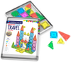 Magnetic magna tiles Travel Set Deluxe met 55 MicroMags in bewaardoos en losse kleurrijke tegels