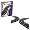 Magnetic magna tiles XTRAS roads 12-delige set met verpakking en zwarte wegbanen op witte achtergrond
