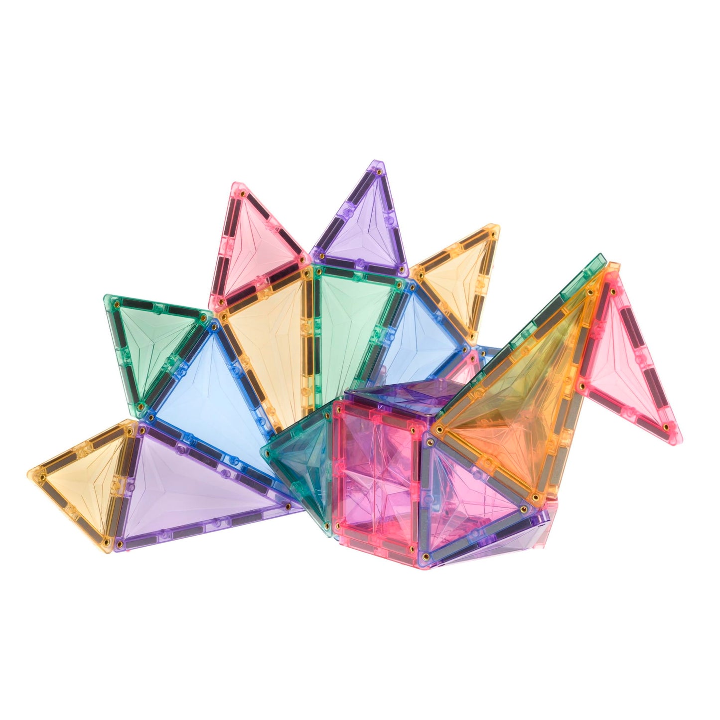 Magnetisch speelgoed driehoeken, Coblo pastel magnetische bouwstenen in verschillende vormen en tinten