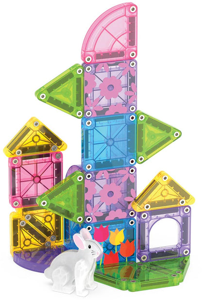 Magnetisch speelgoed Magna Tiles MicroMAGS creatieve bouwvormen met gekleurde transparante tegels