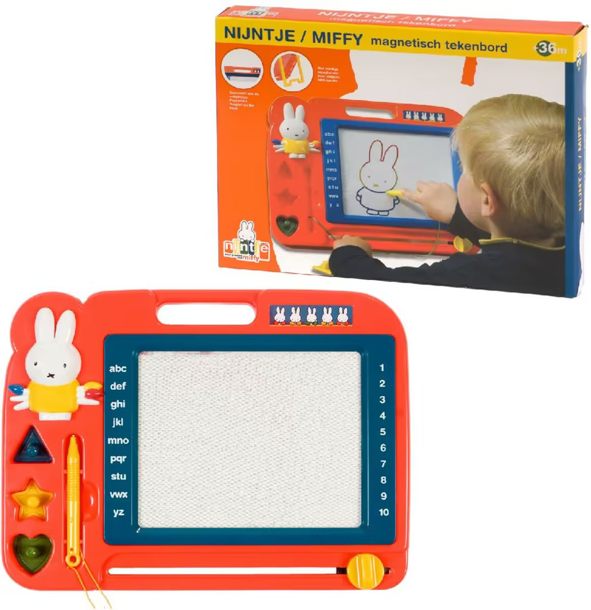 Magnetisch tekenbord Nijntje met verpakking, een kind tekent een kleurplaat Miffy, leuk en educatief speelgoed.