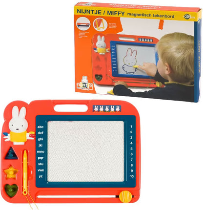 Magnetisch tekenbord Nijntje met verpakking, een kind tekent een kleurplaat Miffy, leuk en educatief speelgoed.