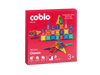Magnetische tegels Coblo Classic Mini's 36 stuks voorkant verpakking met kleurrijk magneet speelgoed