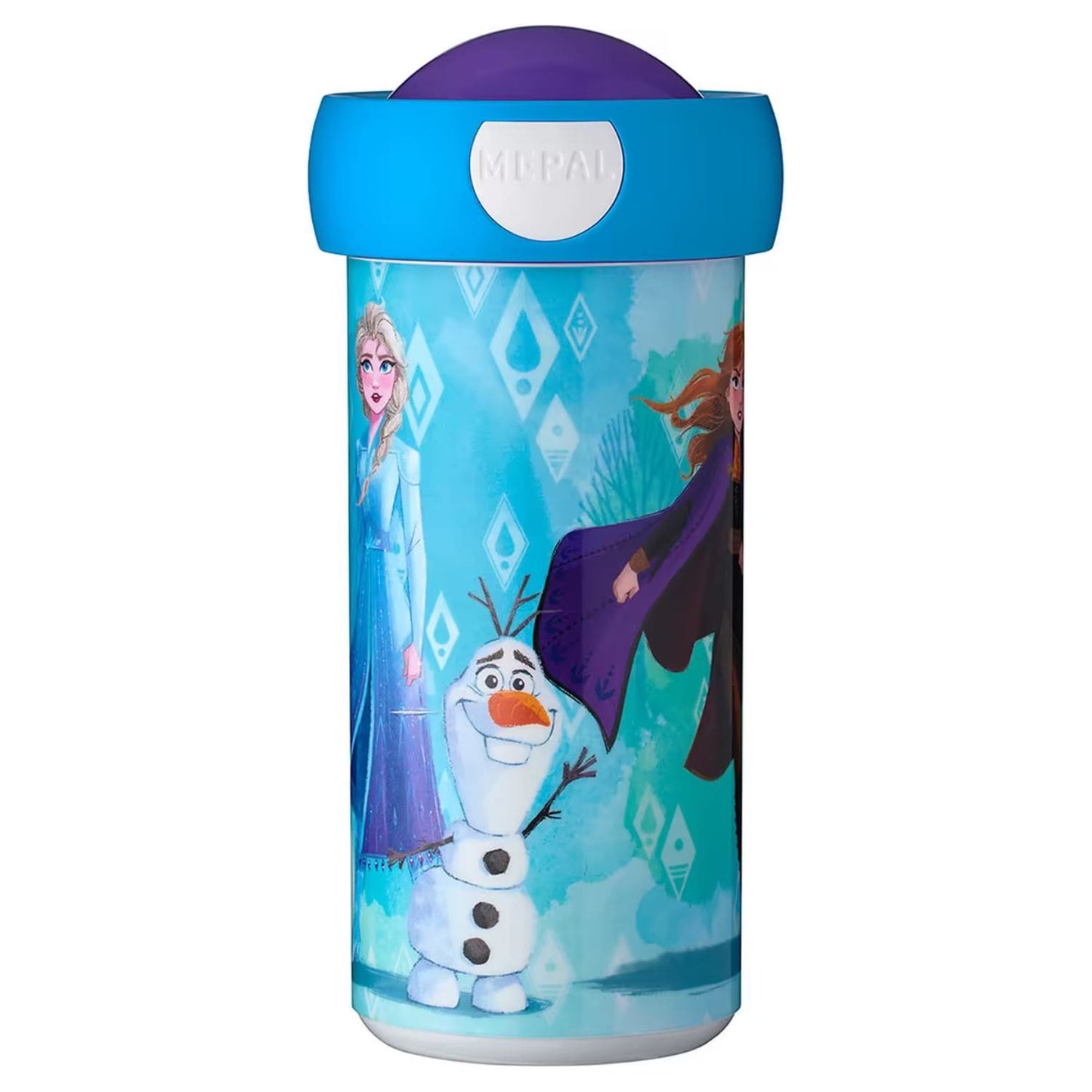 Blauw Mepal Campus drinkbeker 300 ML Frozen met Elsa, Anna en Olaf, kindvriendelijk en ideaal voor school of onderweg.