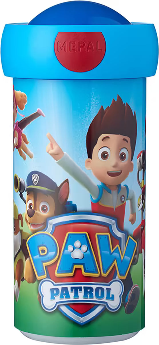 Blauwe Mepal Campus drinkbeker 300 ML met PAW Patrol print, kindvriendelijk en ideaal voor school of onderweg.