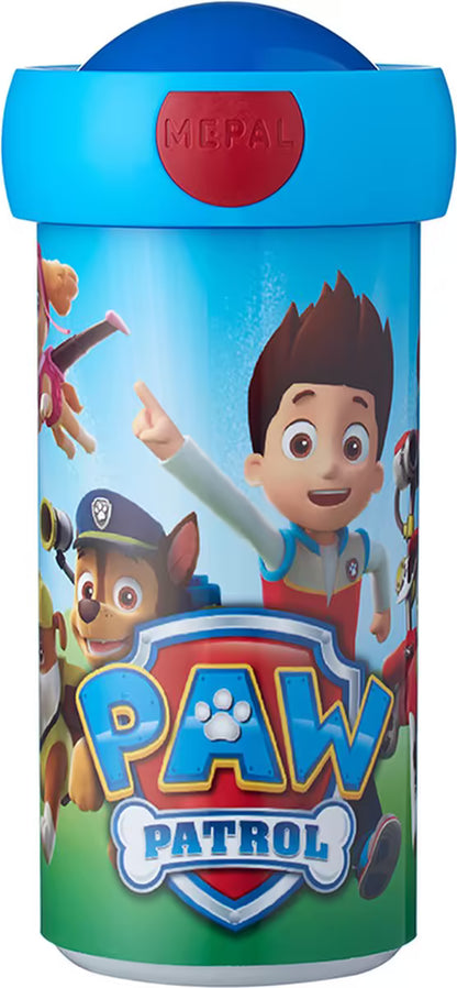 Blauwe Mepal Campus drinkbeker 300 ML met PAW Patrol print, kindvriendelijk en ideaal voor school of onderweg.