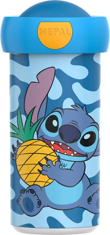 Mepal Campus drinkbeker 300 ml met Stitch print in blauw, vrolijk en stevig voor kinderen.