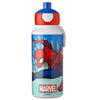 Rode en blauwe Mepal Campus drinkfles 400 ML met Marvel Spiderman print, ideale drinkfles kind voor school of onderweg.