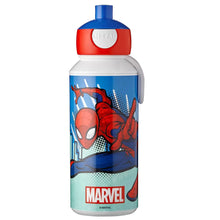Rode en blauwe Mepal Campus drinkfles 400 ML met Marvel Spiderman print, ideale drinkfles kind voor school of onderweg.