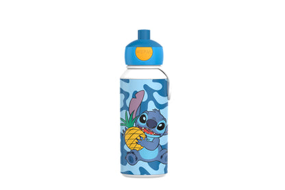 Blauwe Mepal Campus drinkfles 400 ML Stitch met vrolijk design, ideaal als kindvriendelijke drinkfles voor school of onderweg
