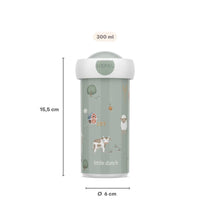 Little farm Mepal drinkbeker van 300 ml met afmetingen 15,5 cm hoog en 6 cm diameter, BPA-vrij.Little Dutch