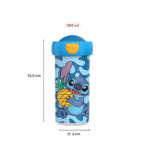 Stitch Mepal drinkbeker van 300 ml met afmetingen 15,5 cm hoog en 6 cm diameter, BPA-vrij.