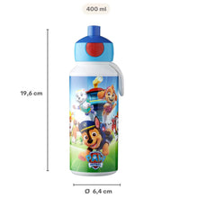 paw patrol pups Mepal drinkfles 400 ML met afmetingen 19,6 cm hoog en 6,4 cm diameter, licht voor kinderen