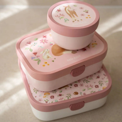Roze fairy garden set van Little dutch met drie maten broodtrommel