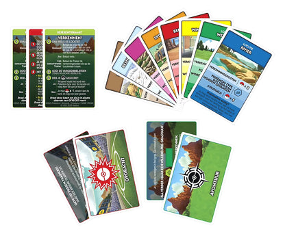 Monopoly Pokémon speelkaarten en referentiekaarten van Hasbro met locaties, opdrachten en avonturen voor kinderen.