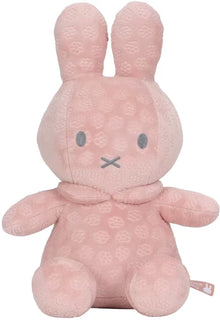 Nijntje Knuffel Groot Pink Flower 30cm in zacht roze pluche, ideaal baby cadeau en sensorisch speelgoed.