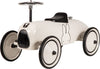 Nijntje retro loopauto wit met zwart, klassiek vintage design met Miffy illustratie en metalen stuur