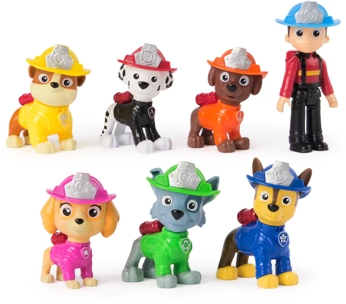 Complete PAW PATROL FIRE RESCUE 7 FIGURES GIFT PACK met Ryder, Skye, Chase, Marshall, Rubble, Rocky en Zuma
