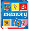 Voorkant van PAW Patrol memory doos van Ravensburger met vrolijke hondenfiguren, ideaal kindvriendelijk speelgoed.