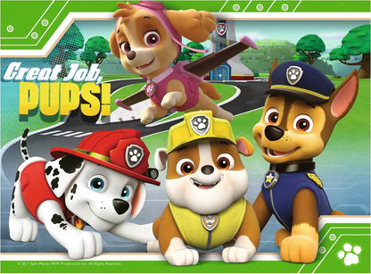 Kleurrijke PAW Patrol puzzel met Marshall, Rubble en Chase, ideaal speelgoed voor kinderen en peuters.