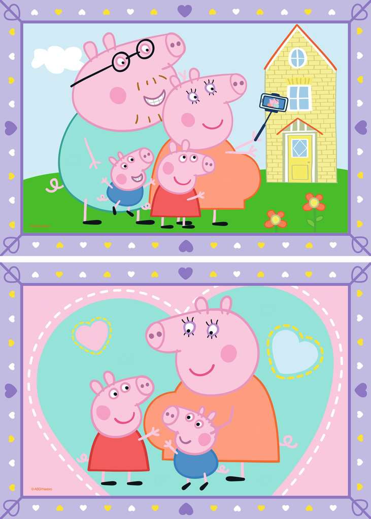 Peppa Pig CreArt schilderijen met Mama Pig, George en Peppa bij geel huis, knutselen met kinderen