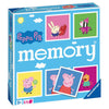 Heldere blauwe doos van Ravensburger Peppa Pig memory, kindvriendelijk speelgoed voor peuters vanaf 3 jaar.