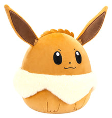 Pokémon Squishmallow Eevee knuffel van zacht pluche, knuffel Eevee 25 cm, zijaanzicht geschikt als Pokémon cadeau.