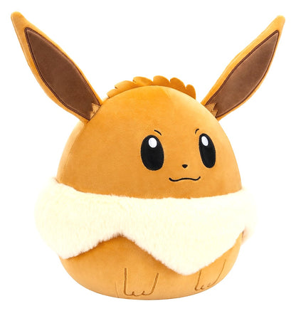 Pokémon Squishmallow Eevee knuffel van zacht pluche, knuffel Eevee 25 cm, zijaanzicht geschikt als Pokémon cadeau.