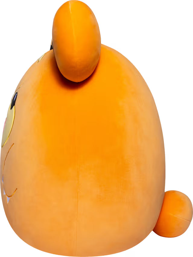 Pokémon Squishmallow Teddiursa knuffel in zijaanzicht, zachte Squishmallow knuffel van Pokémon met ronde vorm