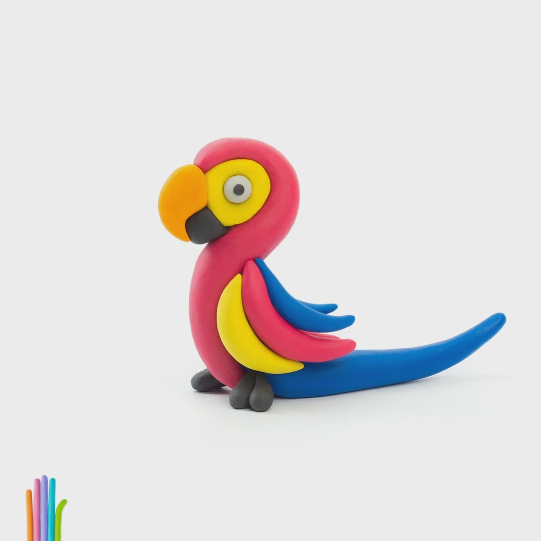 animatie Ara parrot Het Clay