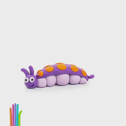 Hey Clay Caterpillar - Rups - 3 potjes boetseerklei