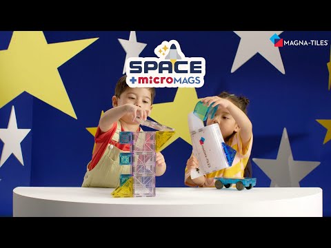 Magna tiles productvideo over space set met microMAGS magnetisch speelgoed