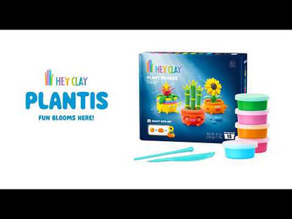 Hey Clay Plant Friends  - 3 Plantenvriendjes met 15 potjes boetseerklei