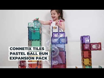 Connetix Pastel Ball Run Expansion Pack 80 magnetische bouwstenen knikkerbaan uitbreiding - productvideo