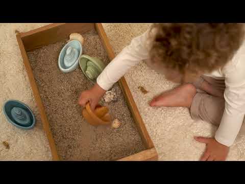 Little Dutch Stackable Bath Boats Blue, stapelbaar badspeelgoed in blauw tinten voor baby’s en peuters vanaf 4 maanden.