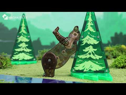 Magna Tiles Forest Animals 25-delige set. video toont spelende magnetische tegels dieren.