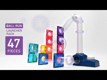 Connetix Ball Run Launcher Knikkerbaan Pack - 47 magnetische tegels