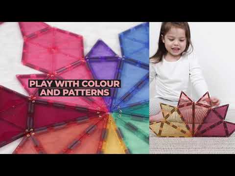 Connetix Rainbow Mega Pack 212 magnetische bouwstenen in regenboogkleuren - magnetisch speelgoed productvideo