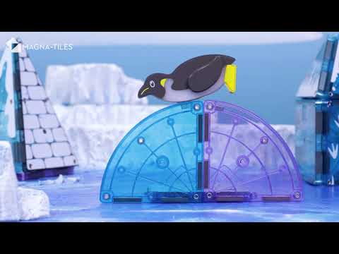 Magna Tiles video over Artic Animals met pinguïn, zeehond, walvis en ijsberen die spelen.